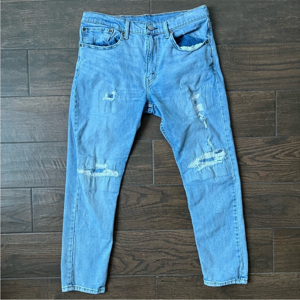 Levi’s distressed slim jeans
